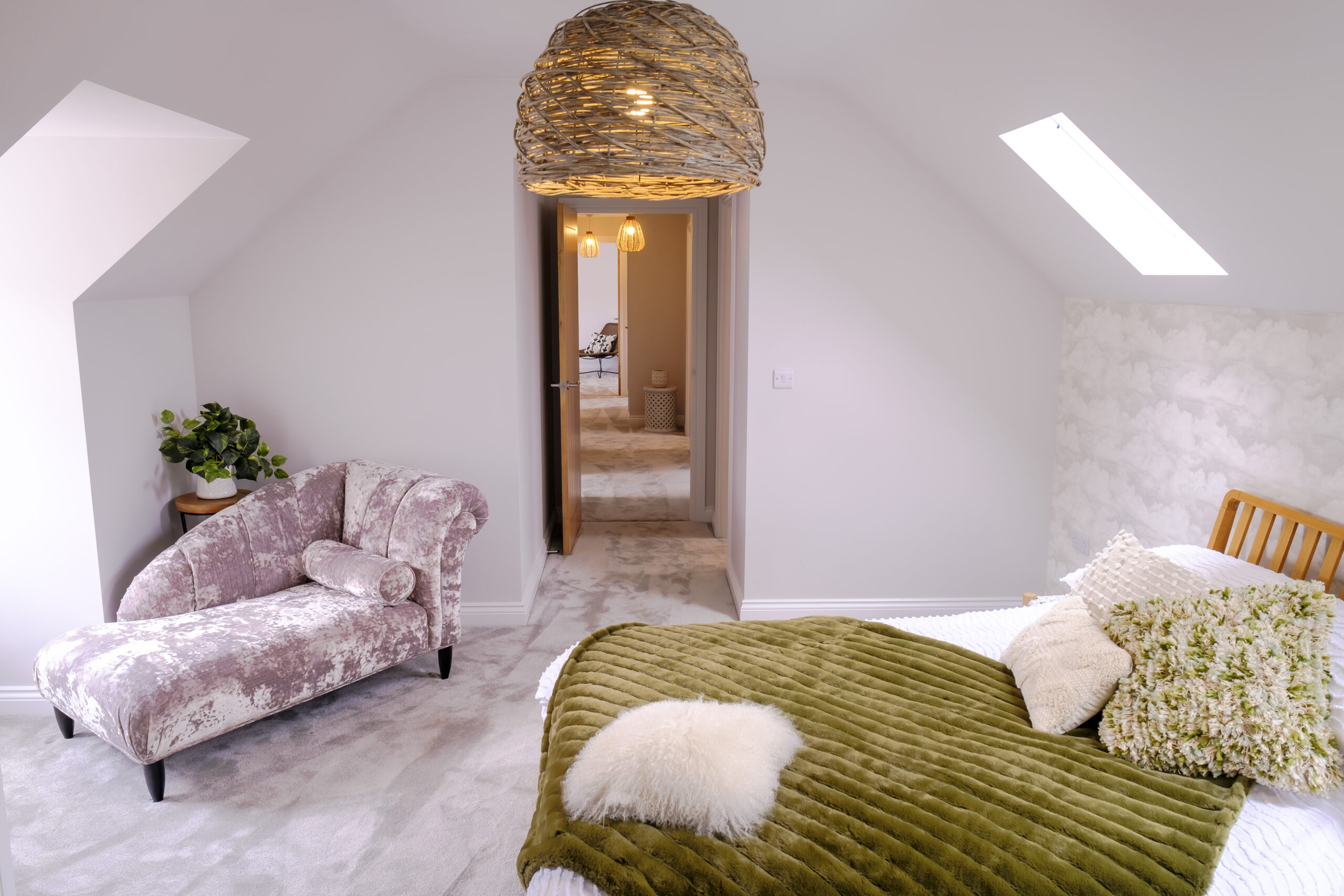 Manor Fields Washingborough Show Home Master Bedroom Chaise Long
