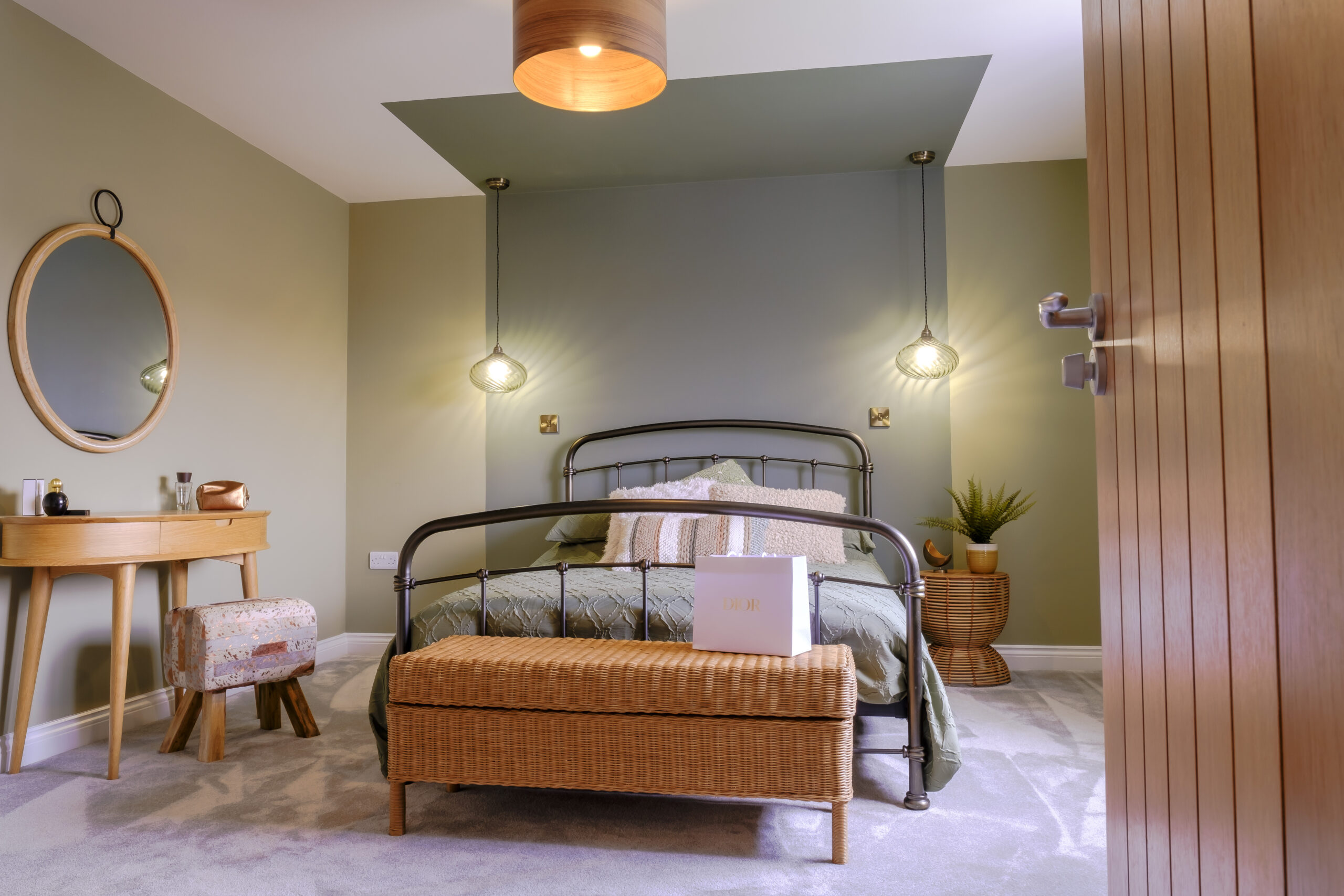 Manor Fields Washingborough Show Home Bedroom 2 Colour blocking