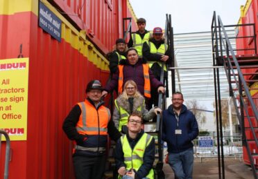 Teenages Visiting Lindum Construction Site