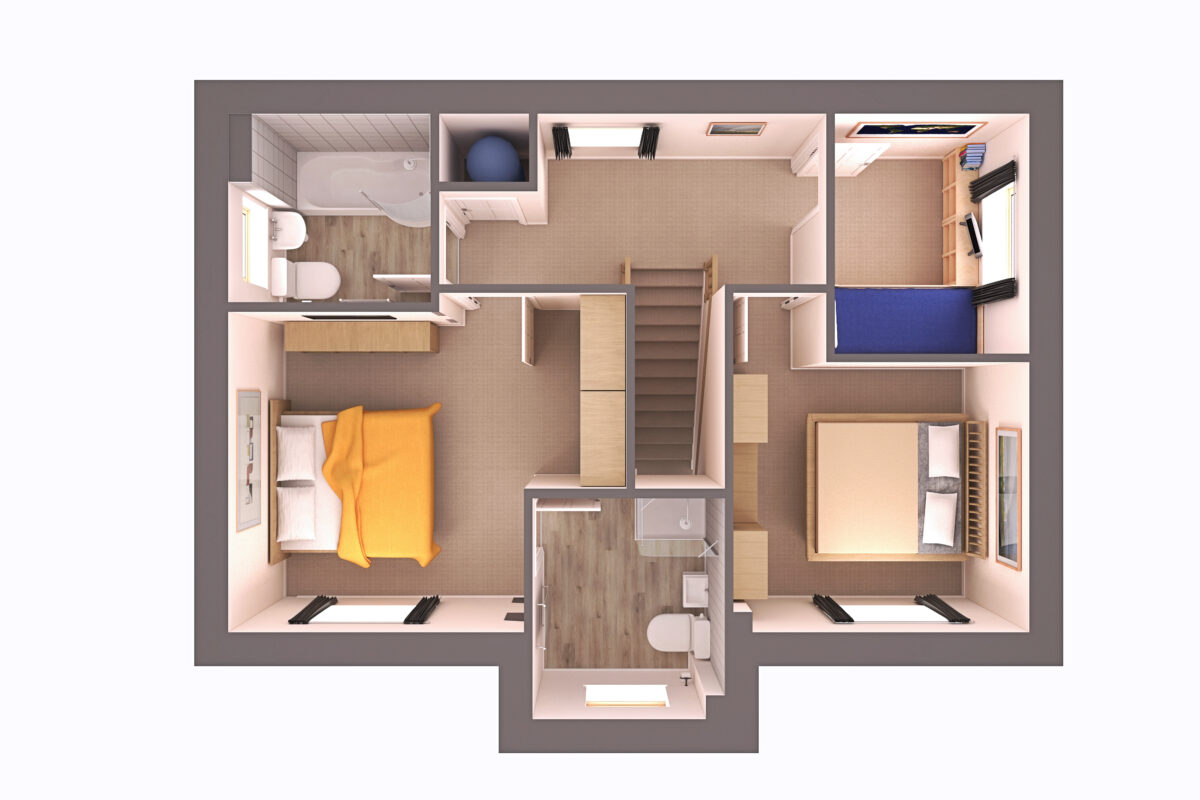 CGI Kingsbourne First Floor plan Heath View