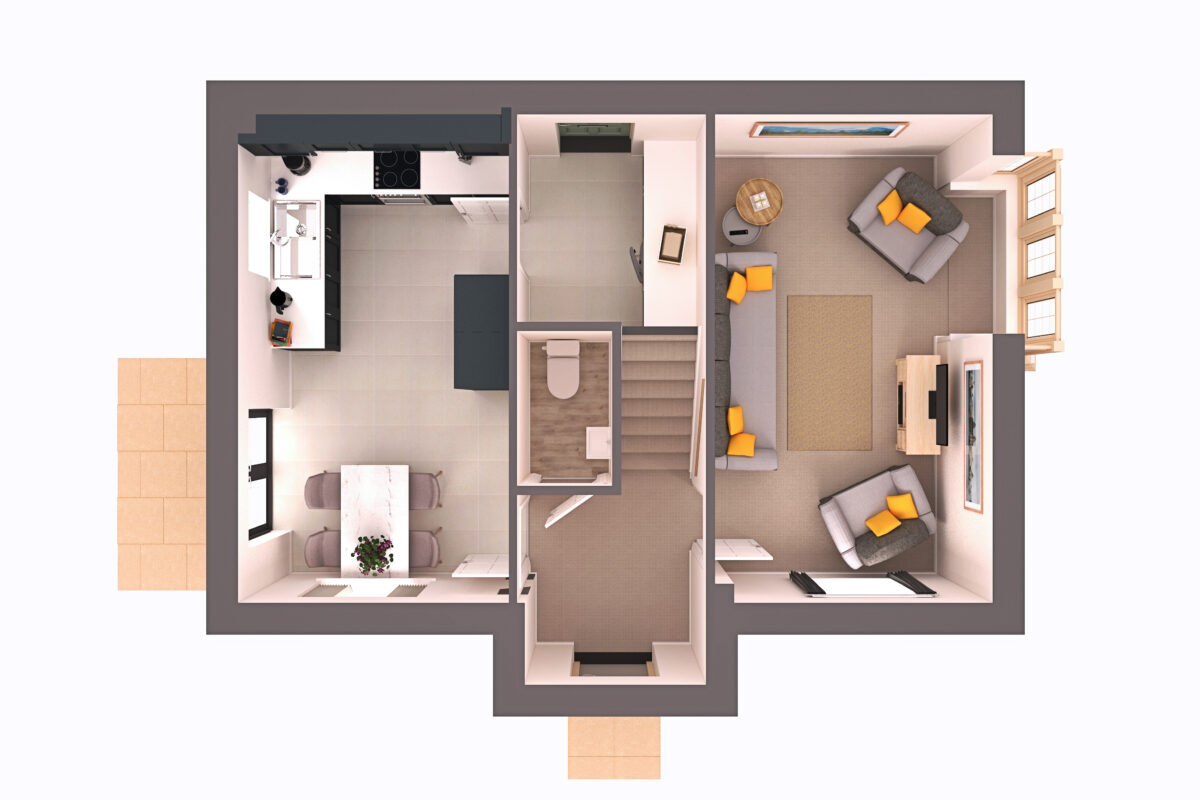 CGI Kingsbourne Ground Floor Plan Heath View