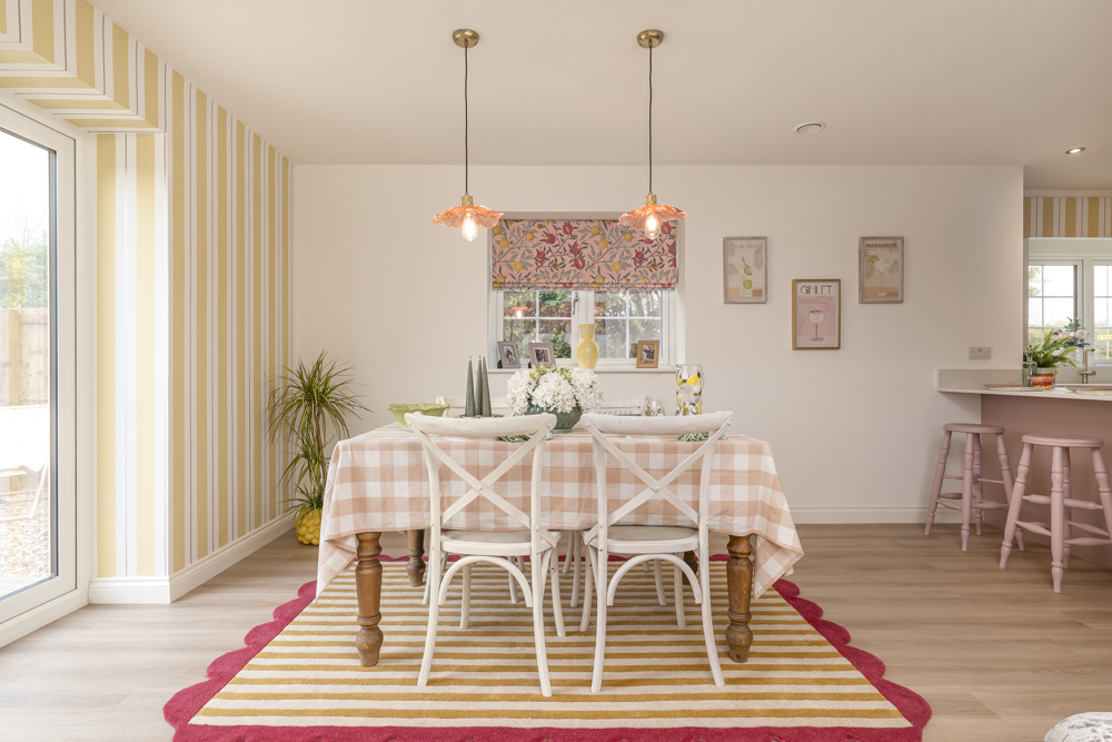 heath view show home dining table