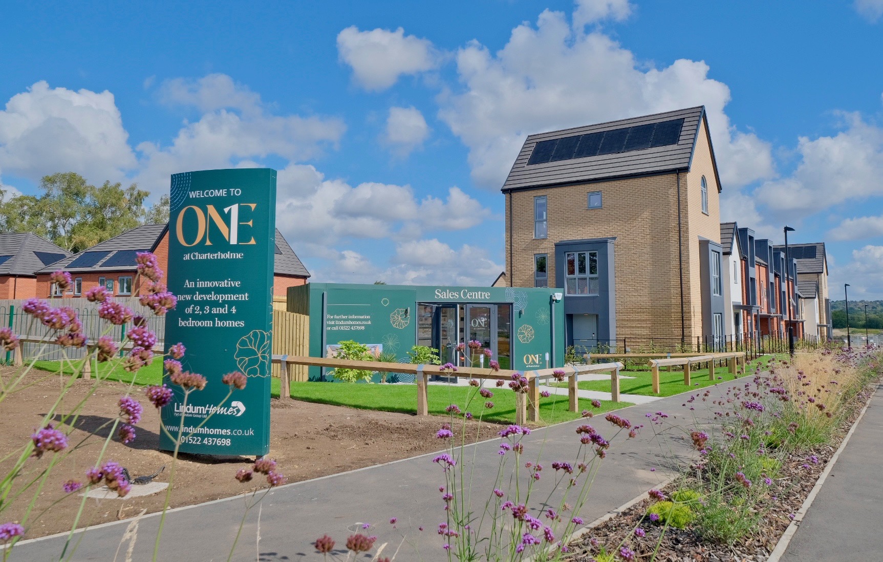 One at Charterholme show home exterior sales office show home